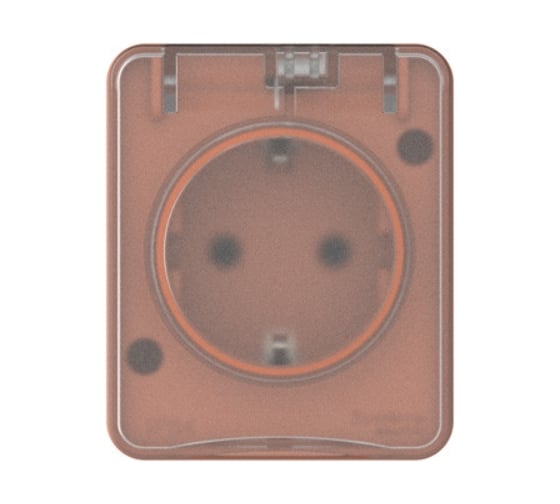 Розетка Systeme Electric ATLASDESIGN PROFI IP54, О/У, с заземлением, со шторками, 16А, ТЕРРАКОТОВЫЙ ATN547045