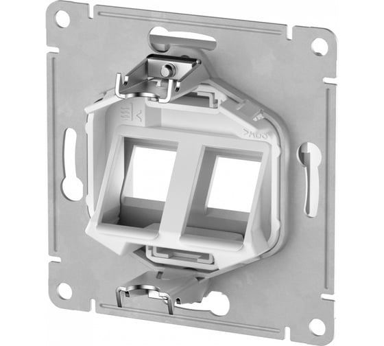Накладка двойная Systeme Electric ATLASDESIGN для информационных функций типа Keystone, ЛОТОС ATN001390