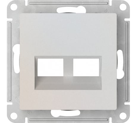 Накладка двойная Systeme Electric ATLASDESIGN для информационных функций типа Keystone, ЖЕМЧУГ ATN000490