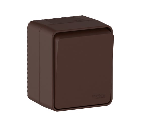 1-клавишный выключатель кнопочный Systeme Electric ATLASDESIGN PROFI IP54, О/У, сх.1, 10А, КОРИЧНЕВЫЙ ATN546015