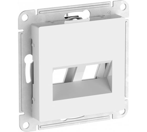 Накладка двойная Systeme Electric ATLASDESIGN для информационных функций типа Keystone, БЕЛЫЙ ATN000190