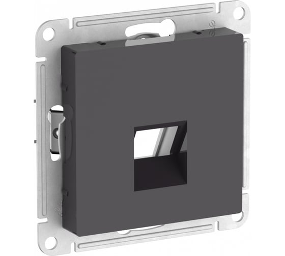 Накладка Systeme Electric ATLASDESIGN  для информационных функций типа Keystone, БАЗАЛЬТ ATN001484