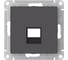 Накладка Systeme Electric ATLASDESIGN  для информационных функций типа Keystone, БАЗАЛЬТ ATN001484 3