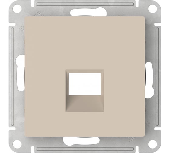 Накладка Systeme Electric ATLASDESIGN для информационных функций типа Keystone, ПЕСОЧНЫЙ ATN001284 1