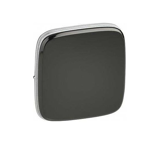 Лицевая панель для выключателей одноклавишных Legrand Valena ALLURE черная сталь 755113