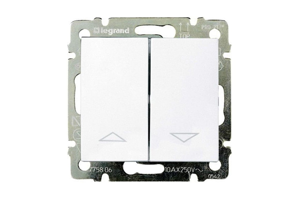 Выключатель для рольставней Legrand БЕЛ VLN 774404 - выгодная цена ...