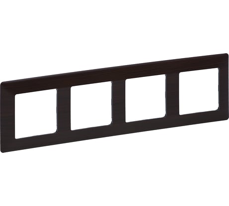 Рамка Legrand Valena LIFE  "Темное дерево".4-постовая универсальная 754174