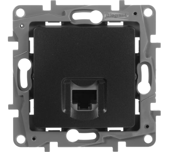 Компьютерная розетка Legrand Etika Антрацит RJ45, категория 5е UTP 672641 18322597