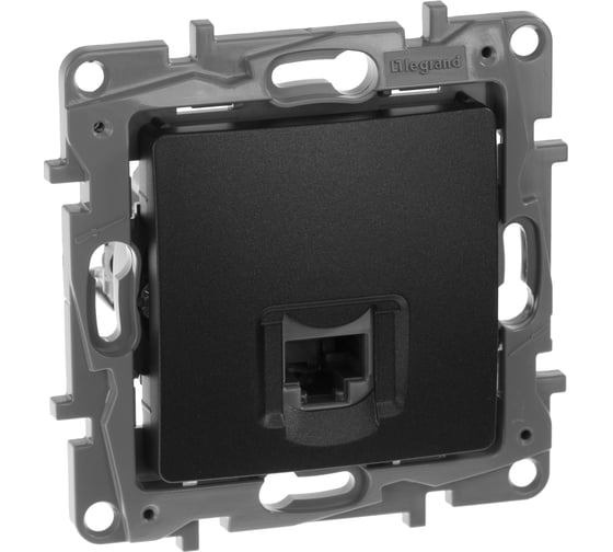 Компьютерная розетка Legrand Etika Антрацит RJ45, категория 5е UTP 672641