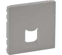 Лицевая панель Legrand Valena LIFE  для одиночных телефонных/информационных розеток.Алюминий 755412