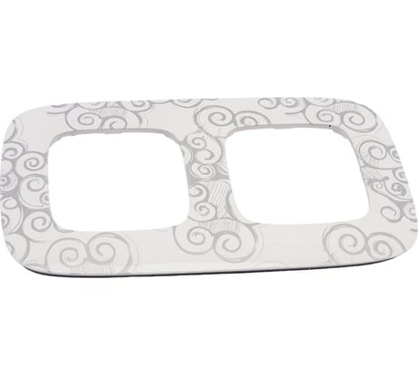 Рамка Legrand Valena ALLURE  "Нарцисс хром".2-постовая универсальная 754342