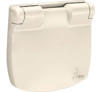 Лицевая панель Legrand Valena ALLURE розетки 2К+З с крышкой.Слоновая кость 754846