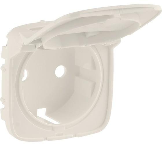 Лицевая панель Legrand Valena ALLURE  розетки 2К+З с крышкой.Слоновая кость 754846