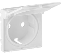 Лицевая панель Legrand Valena LIFE розетки 2К+З c крышкой.Белая 754840