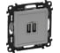 Розетка Legrand Valena LIFE DIY Алюминий 2-ая USB 240В/5В 1500мА 753612 1