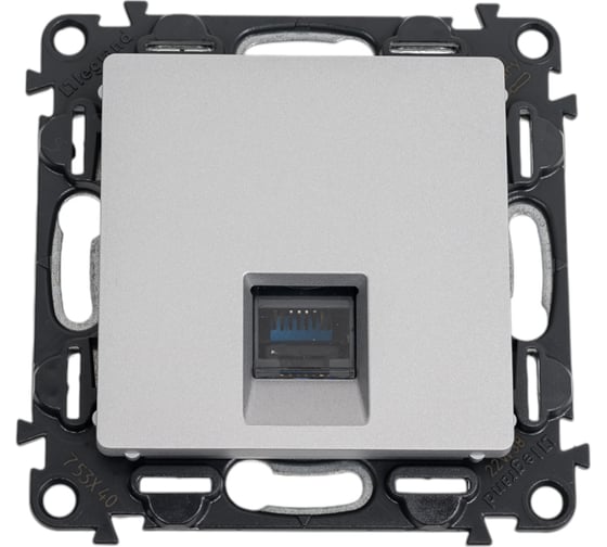 Компьютерная розетка Legrand Valena LIFE DIY Алюминий RJ45 1-ая UTP 753640