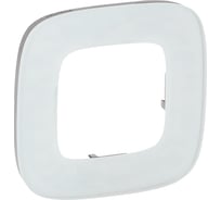 Рамка Legrand Valena ALLURE  "Белое стекло".1-постовая универсальная 755541