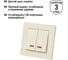 Выключатель TDM ELECTRIC Сенеж слоновая кость, 2 клавишный, с подсветкой, 10А SQ1816-0114 4