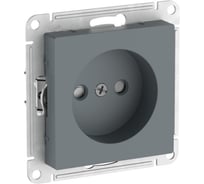 Розетка Systeme Electric ATLASDESIGN без заземления, со шторками, 16А, мех., быстрозажим. клем., грифель ATN000749S