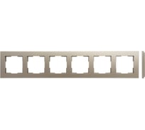 Рамка шестиместная KANLUX шампань SLIM (Универсальный Монтаж) LIREGUS EPSILON 28-3226