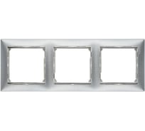 Рамка Legrand 3 поста Valena алюминий матовый 770333