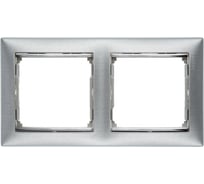 Рамка Legrand 2 поста Valena алюминий матовый 770332