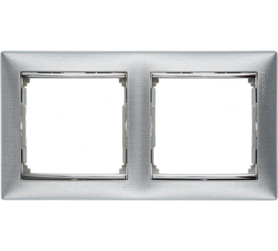 Рамка Legrand 2 поста Valena алюминий матовый 770332