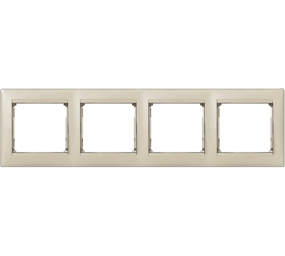 Рамка Legrand 4 поста Valena жемчужный 770474