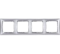 Рамка Legrand 4 поста Valena алюминий матовый 770334