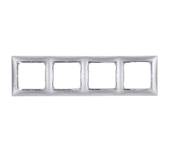 Рамка Legrand 4 поста Valena алюминий матовый 770334 1