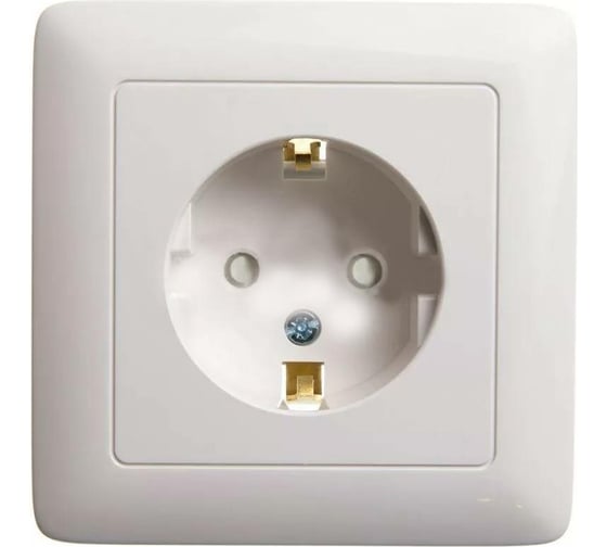 Розетка Systeme Electric 1-м СП 1мод. Хит 16А IP20 250В с заземл. защ. шторки бел. RS16-136-B