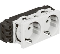 Механизм розетки Legrand 2-м СП 4мод. Mosaic 16А IP20 DLP белый 077602