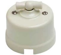 Выключатель 1-клавишный проходной Electraline пластик, цвет слоновая кость B1-201-211