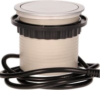 Круглый удлинитель для стола REJS RING 100мм, 4x schuko, кабель с вилкой, серый TR19.0023.08.049