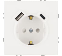 Розетка 1-местная STEKKER з/ш с/з 16А USBType C (механизм), 250В, 20W, се 50217