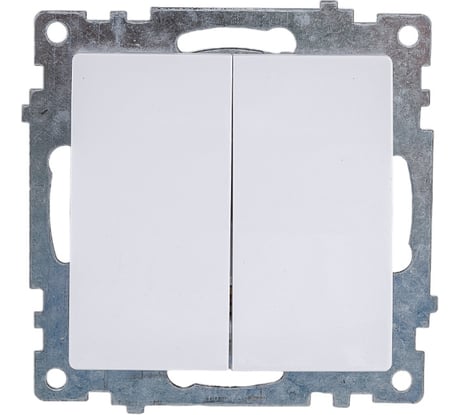 2-клавишный выключатель STEKKER механизм, GLS10-7104-01, 250V, 10А, серия Катрин, белый 39300