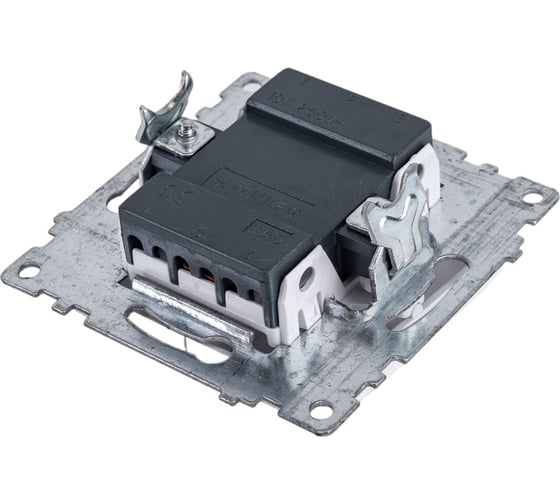 2-клавишный выключатель STEKKER механизм, GLS10-7104-01, 250V, 10А, серия Катрин, белый 39300