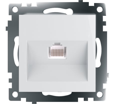 1-местная компьютерная розетка STEKKER RJ-45 механизм, GLS00-7107-01, серия Катрин, белый 39305