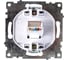1-местная компьютерная розетка STEKKER RJ-45 механизм, GLS00-7107-01, серия Катрин, белый 39305 3