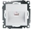 1-местная компьютерная розетка STEKKER RJ-45 механизм, GLS00-7107-01, серия Катрин, белый 39305 1