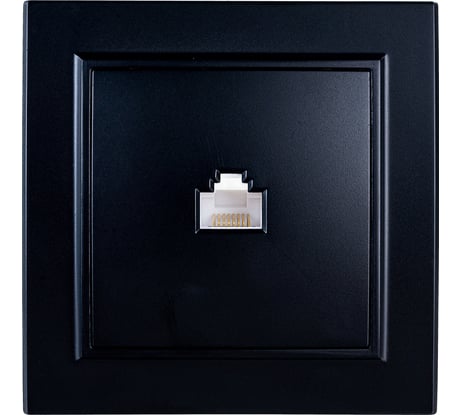 1-местная компьютерная розетка STEKKER PST00-9007-03, RJ-45, черный 39475