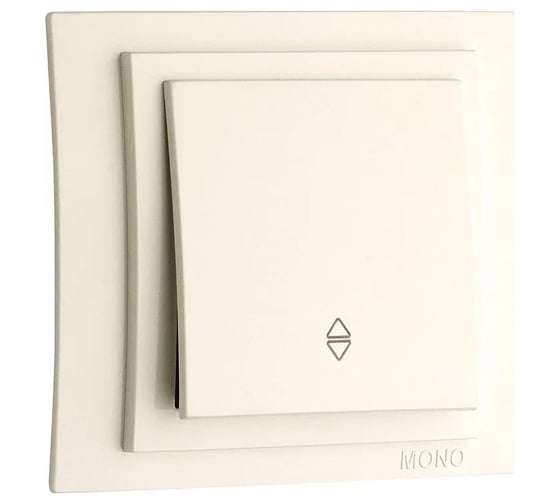 1-клавишный проходной выключатель MONO ELECTRIC Larissa, слоновая кость 103-010125-109 1