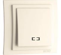 1-клавишный выключатель с подсветкой MONO ELECTRIC Larissa, слоновая кость 103-010125-101