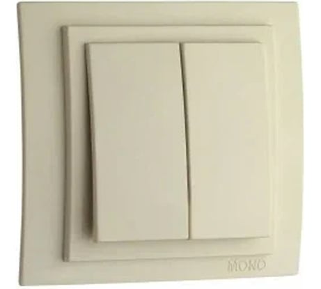 2-клавишный выключатель MONO ELECTRIC Larissa, кремовый 103-171725-102
