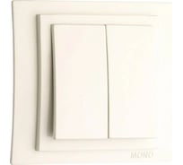 2-клавишный выключатель MONO ELECTRIC Larissa, слоновая кость 103-010125-102