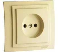 Розетка MONO ELECTRIC Larissa, без заземления, кремовый 103-171722-116