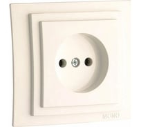 Розетка MONO ELECTRIC Larissa, без заземления, слоновая кость 103-010122-116