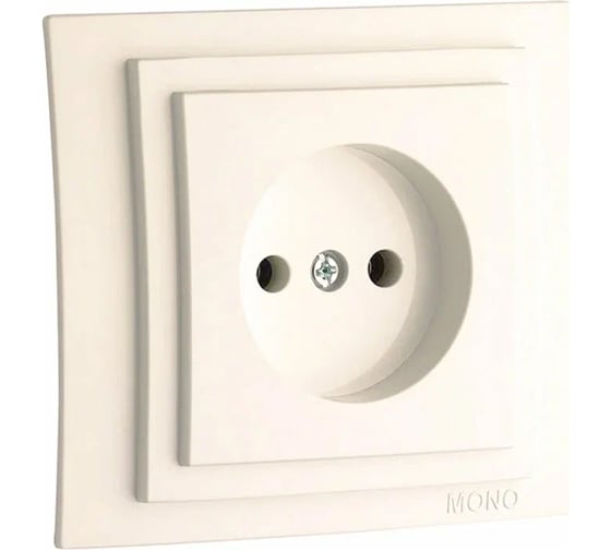 Розетка MONO ELECTRIC Larissa, без заземления, слоновая кость 103-010122-116 1