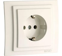 Розетка MONO ELECTRIC Larissa, с заземлением, слоновая кость 103-010121-117