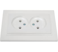 2-я розетка MONO ELECTRIC Despina без заземления, жемчуг 102-252505-121